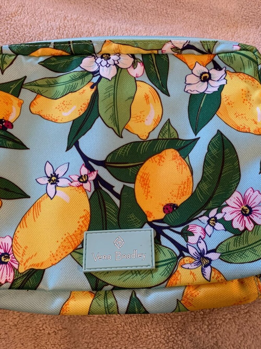 Vera Bradley Lighten Up Wipes Pouch Lemon grove NWT hand baby water repellent